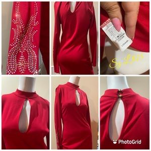 New long sleeve dress with bling on the sleeve